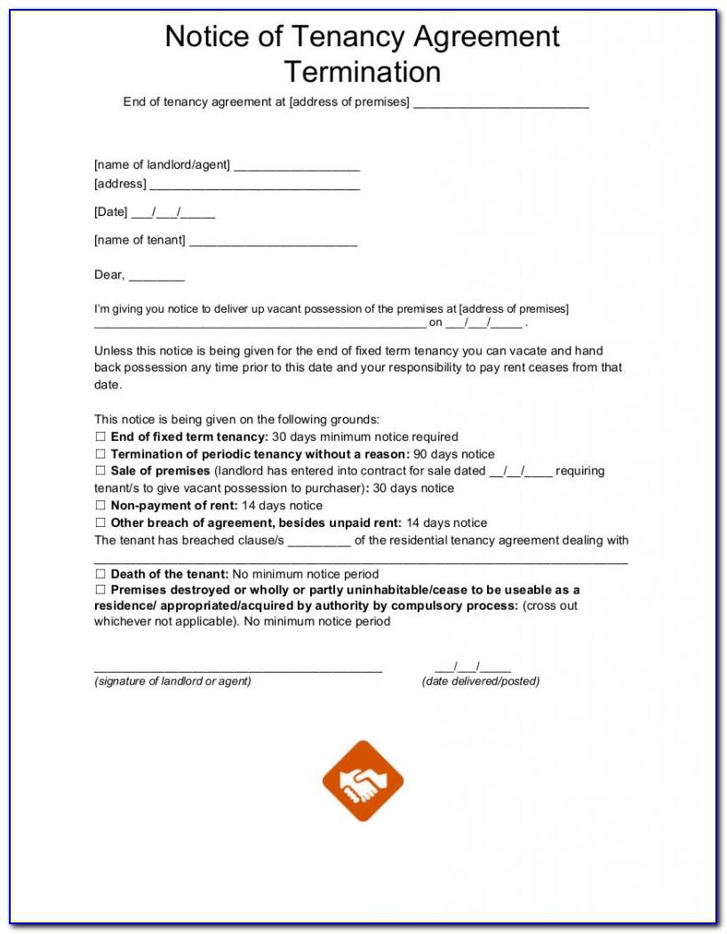 Tenant Termination Of Lease Agreement Template