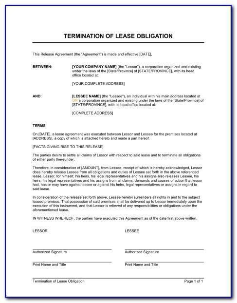 Termination Of Tenancy Agreement Template Letter