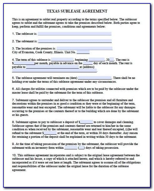 Texas Commercial Real Estate Lease Agreement Form
