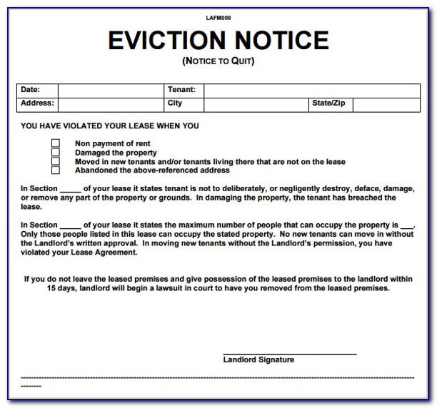 Texas Eviction Notice Form Pdf