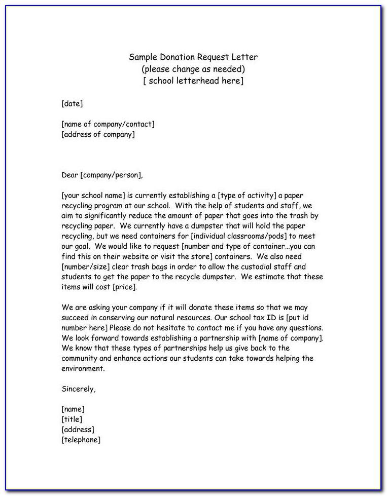 Thank You Letter For Memorial Donation Template