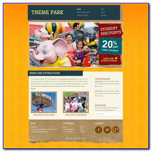 Theme Park Website Templates Free