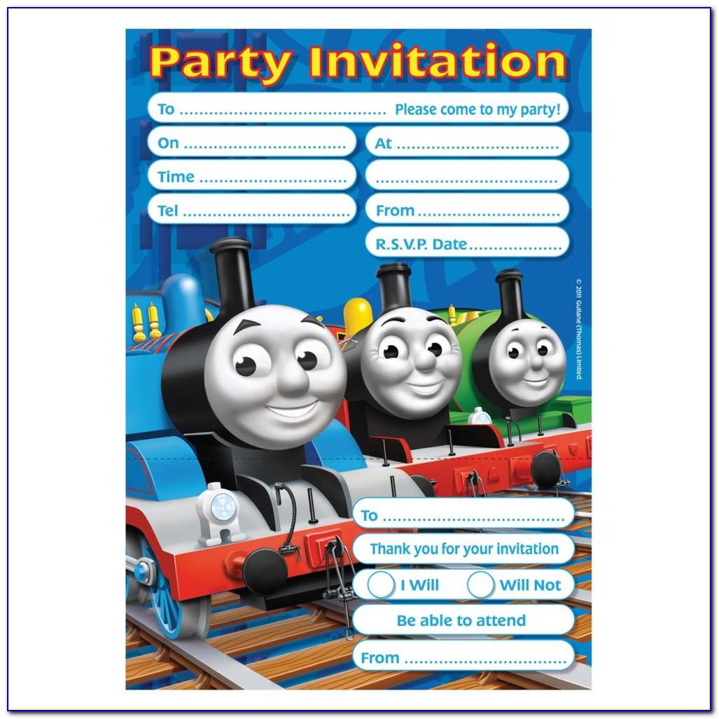 Thomas And Friends Birthday Invitation Template