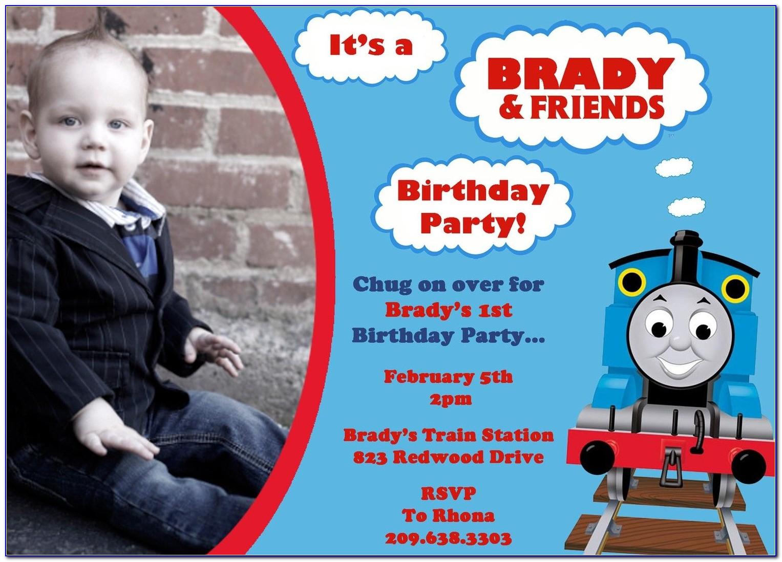 Thomas The Train Birthday Invitations Ticket Template