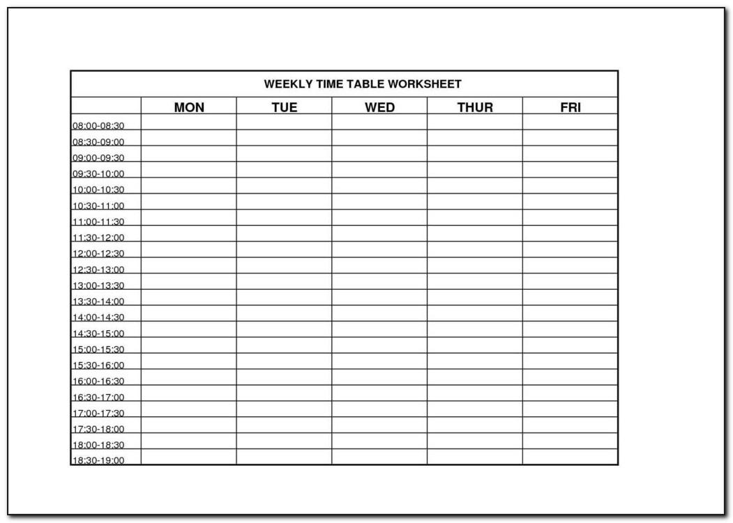 Time Management Forms Templates