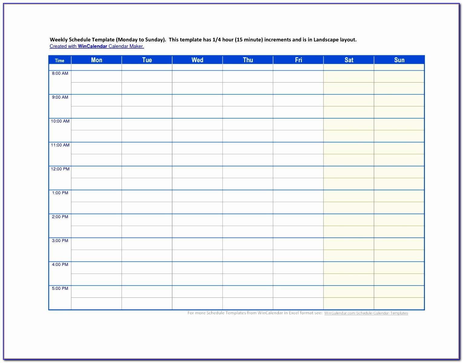 Time Plan Template Excel