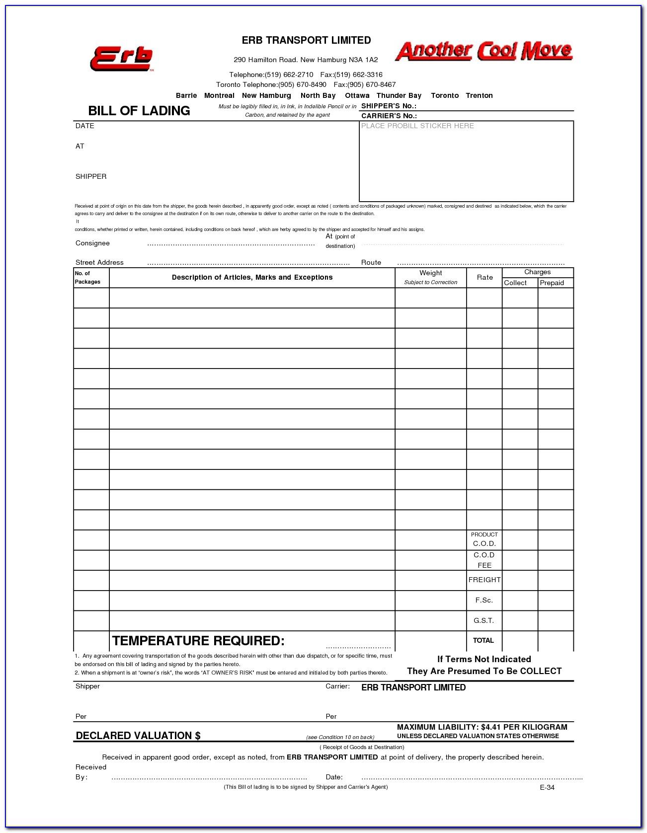 Transport Invoice Format In Word
