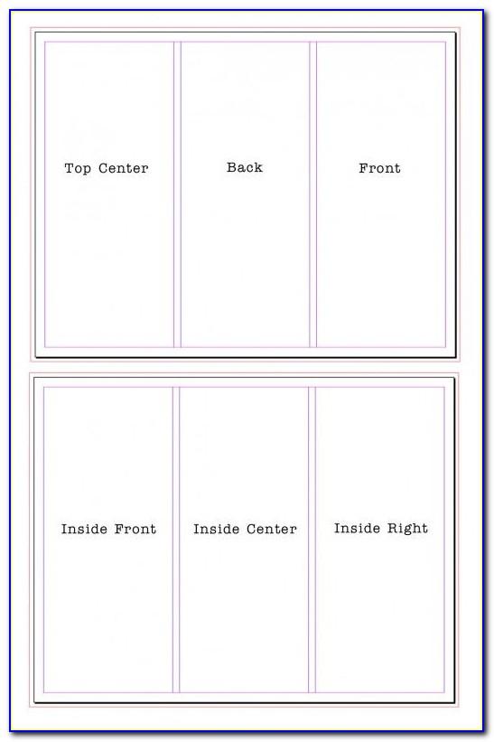 Tri Fold Brochure Page Layout