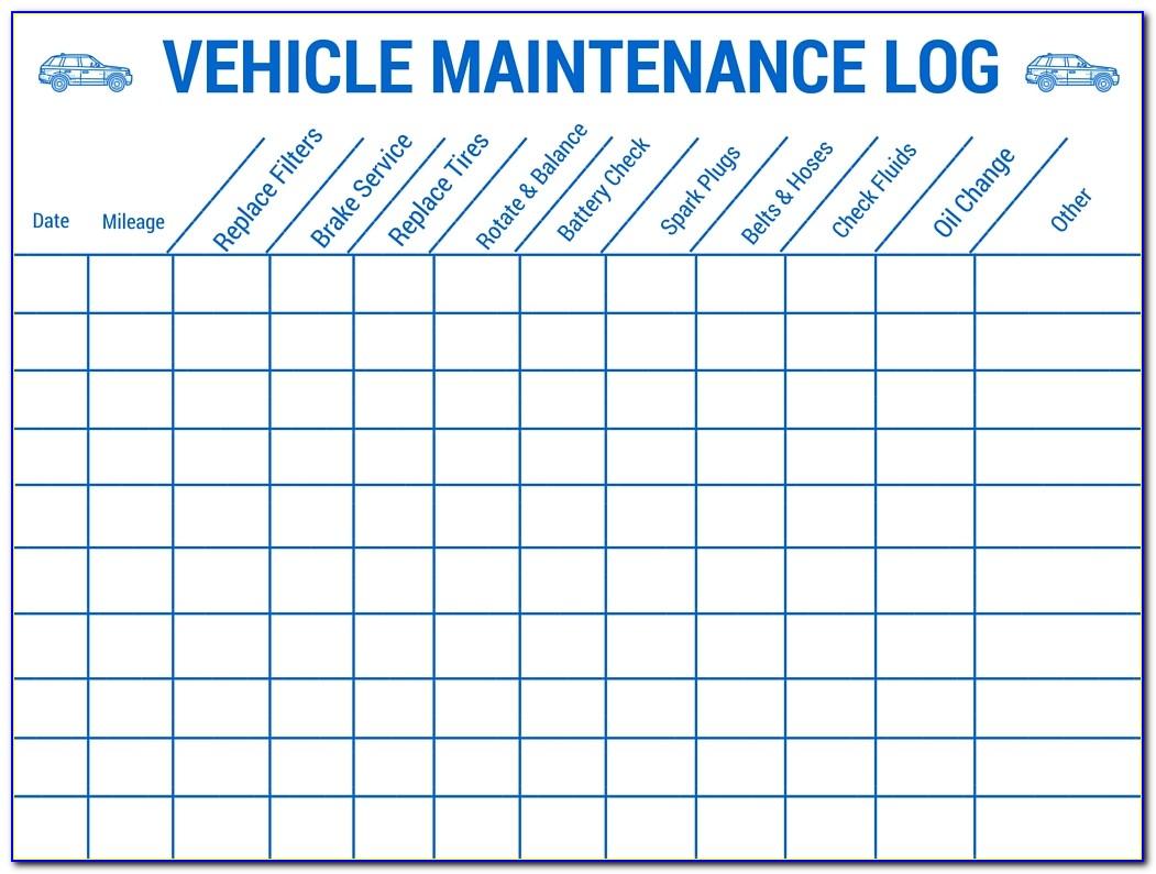 Truck Service Schedule Template