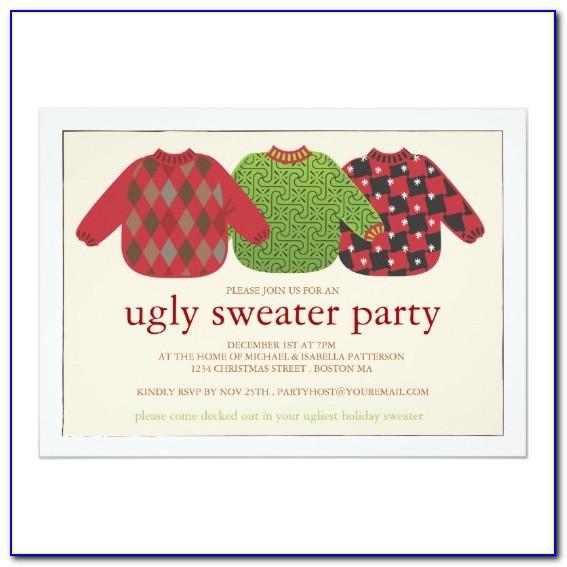 Ugly Christmas Sweater Invitation Template Free