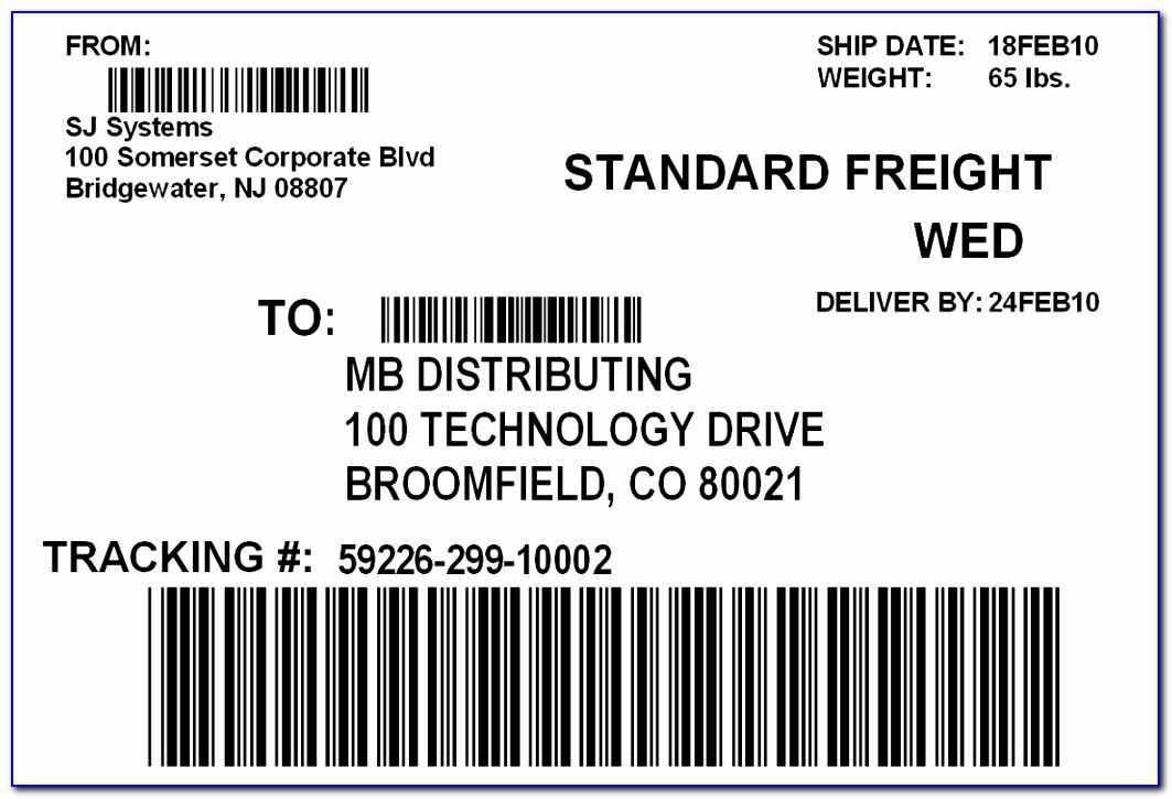 Usps Shipping Label Template Free