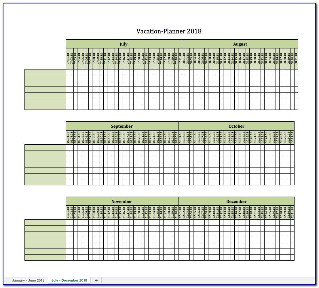 Vacation Schedule Template Excel 2012