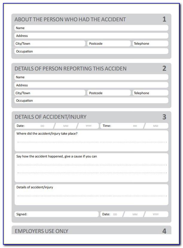 Vehicle Accident Report Template Word
