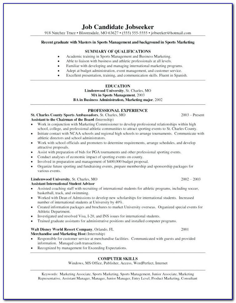 Athletic Coach Resume Template