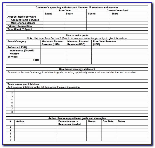Avention Strategic Account Plan Template