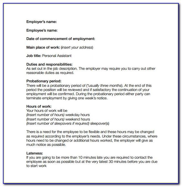 Basic Employment Contract Template Free