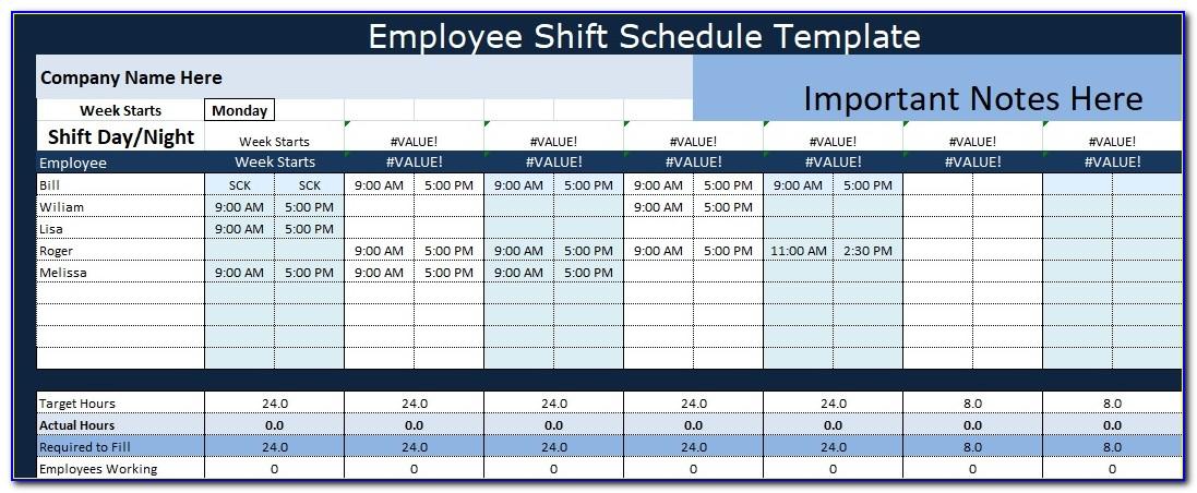 Dupont Rotating Shift Schedule Template Excel