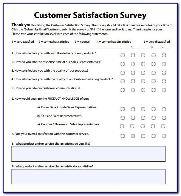 Employee Satisfaction Survey Template Word