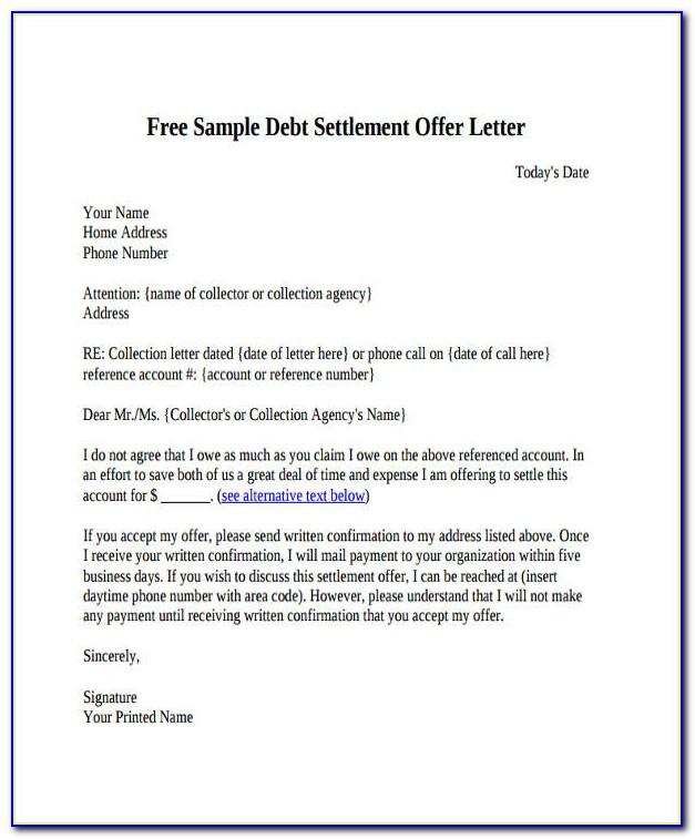 Final Settlement Offer Letter Template