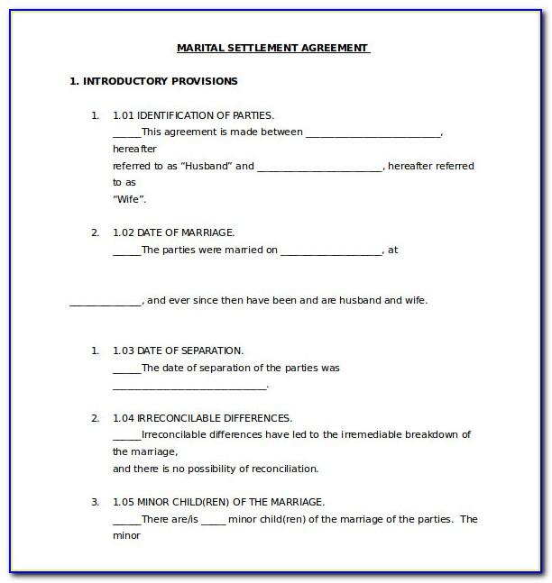 Free Financial Separation Agreement Template Uk
