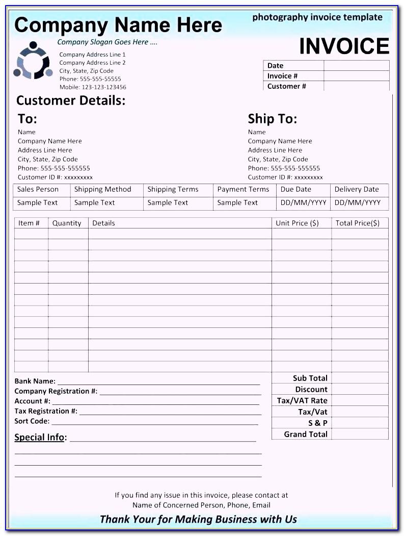 Free Snow Removal Invoice Template