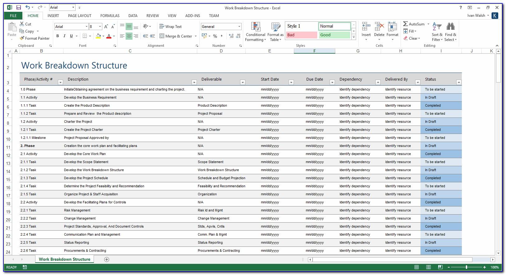 Free Software Project Plan Template Excel