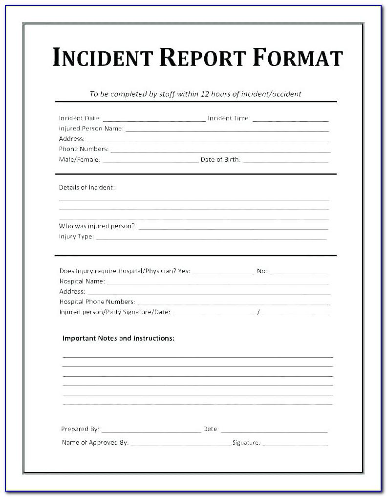 Information Security Incident Report Template Word