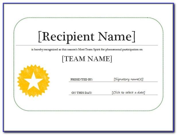 Long Service Award Certificate Template