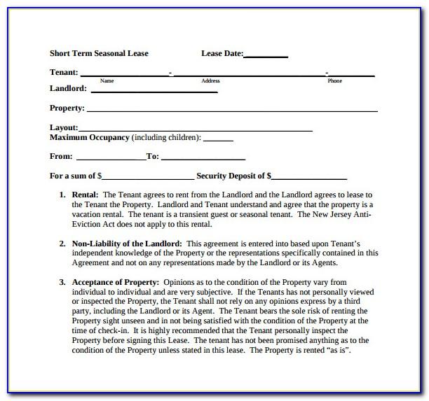Monthly Lease Agreement Template Free