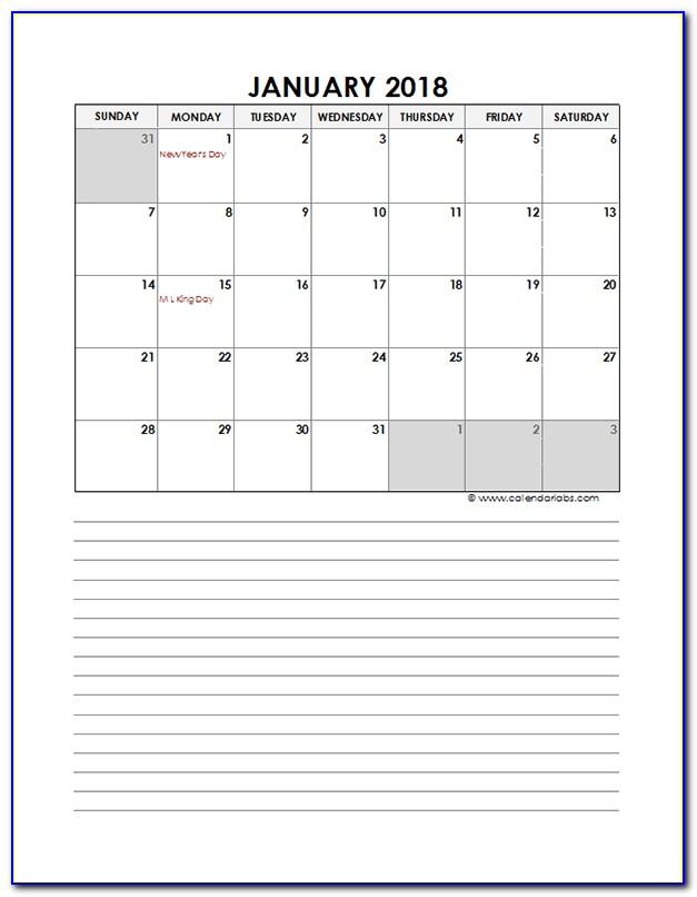 Monthly Schedule Template Excel 2019