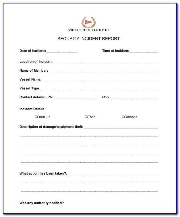 Nist Cyber Security Incident Report Template