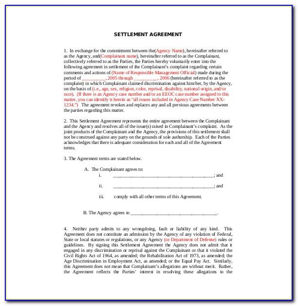 Paye Settlement Agreement Letter Template