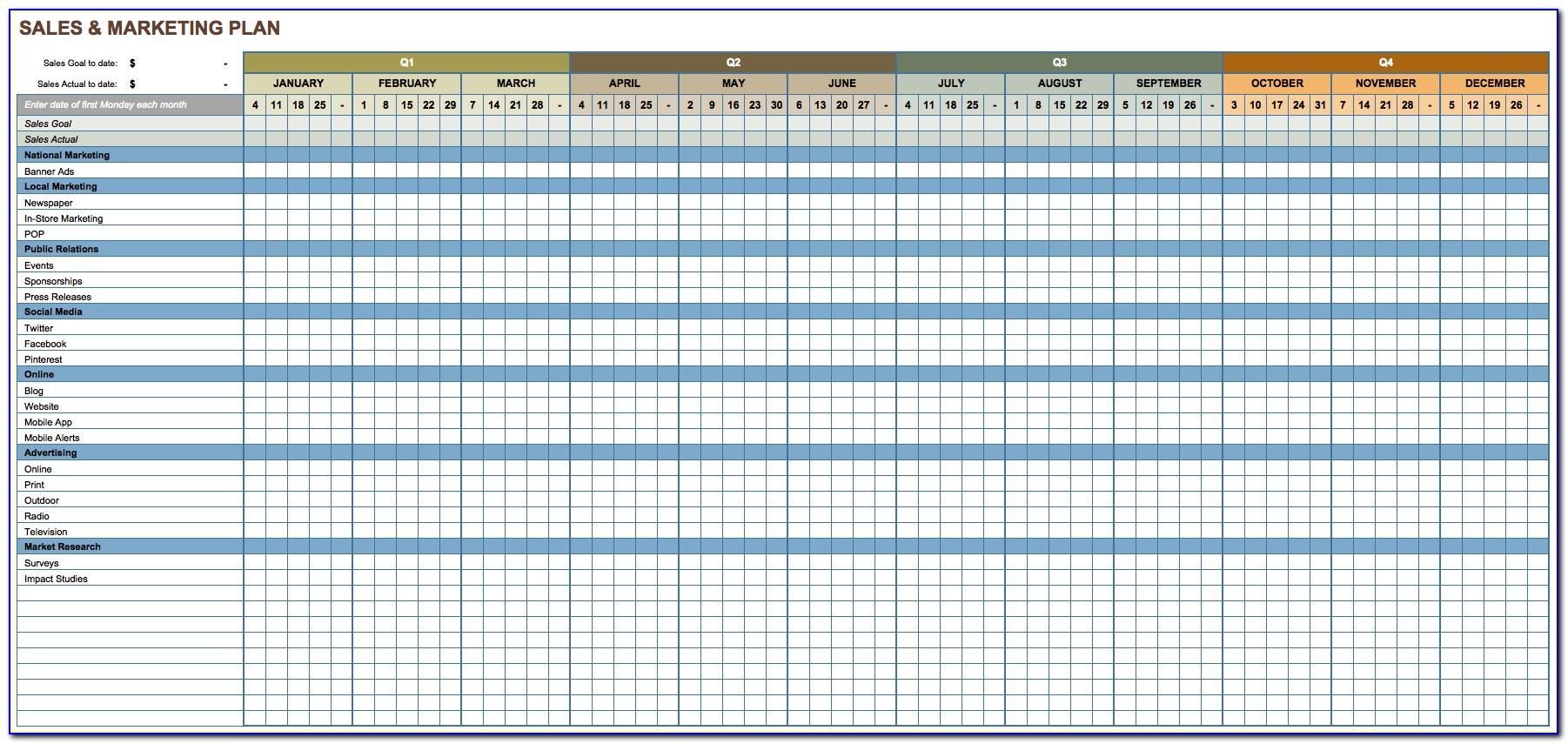 Planner Excel Template Free