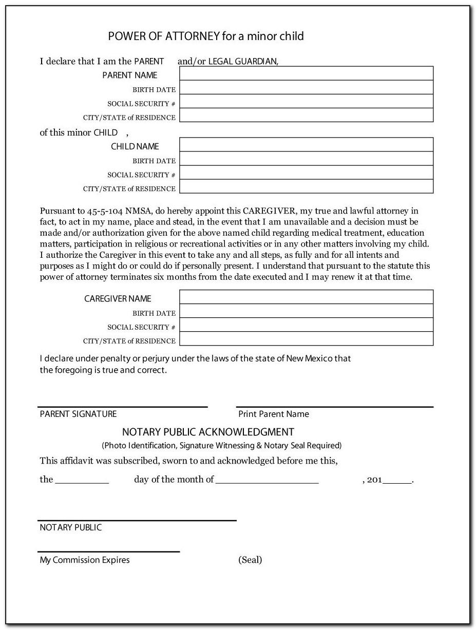 Power Of Attorney Form Canada Download Free