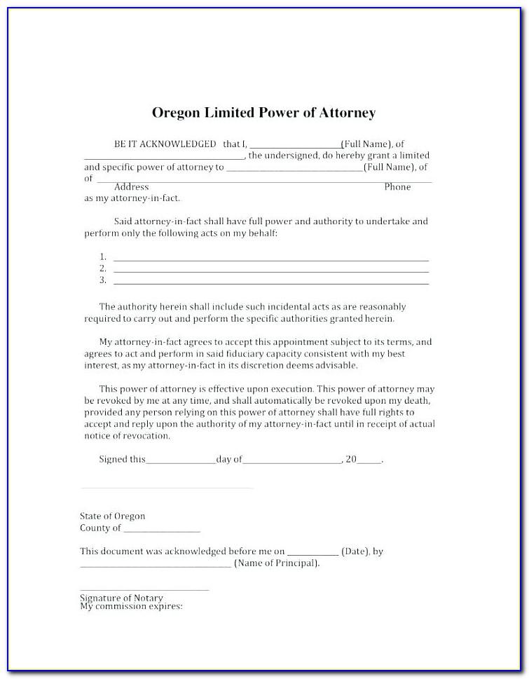 Power Of Attorney Template South Africa