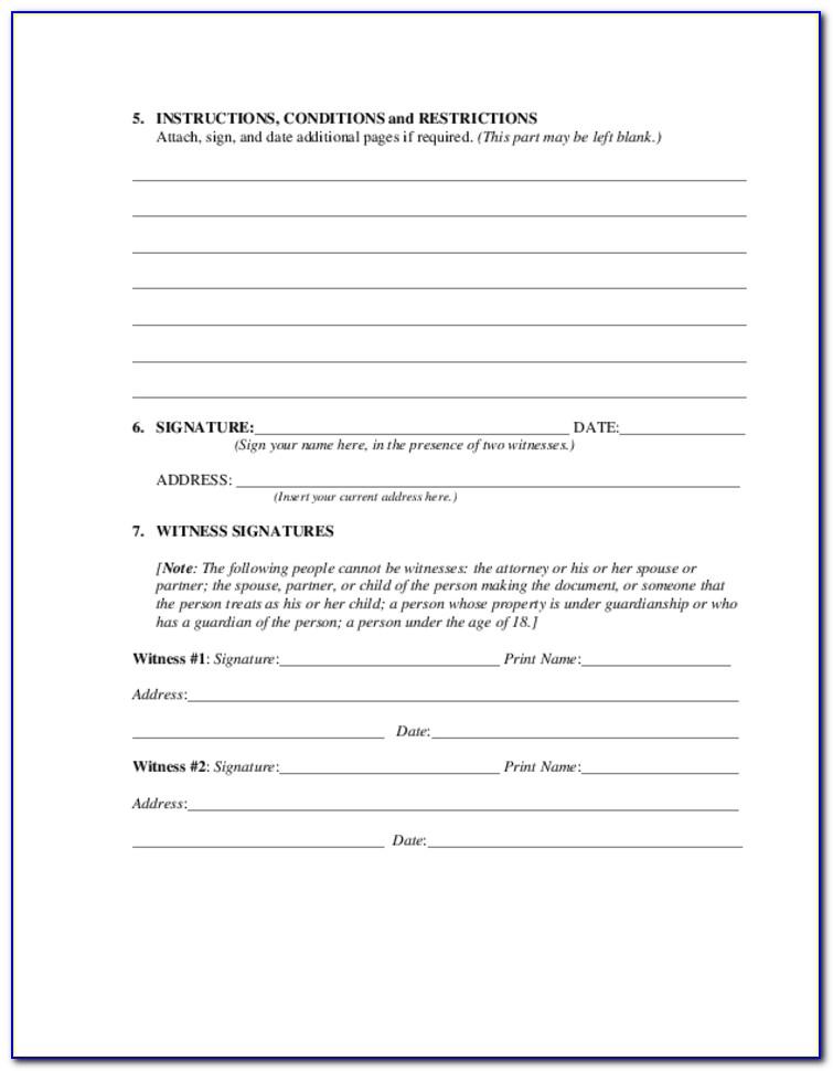 Printable Durable Power Of Attorney Form Florida