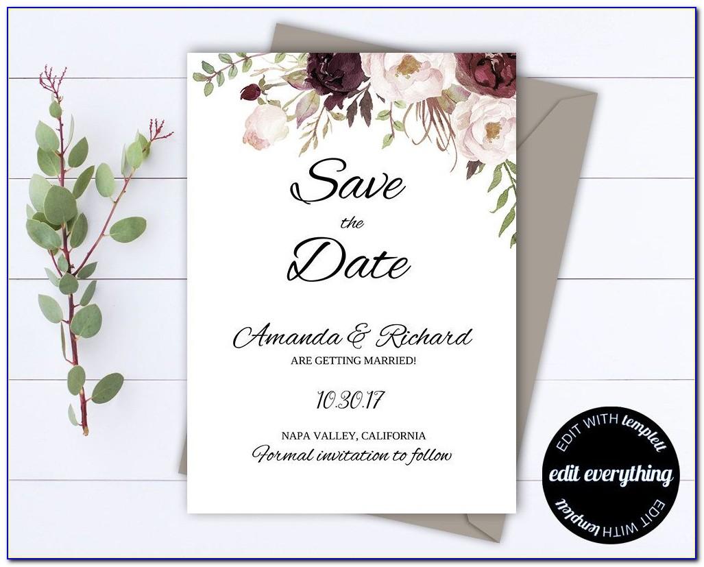 Save The Date Wedding Templates