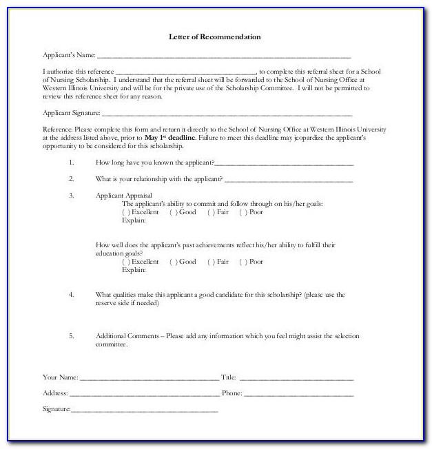 Scholarship Application Forms Templates