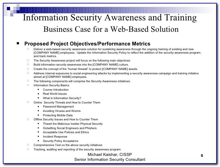 Security Awareness Training Program Template