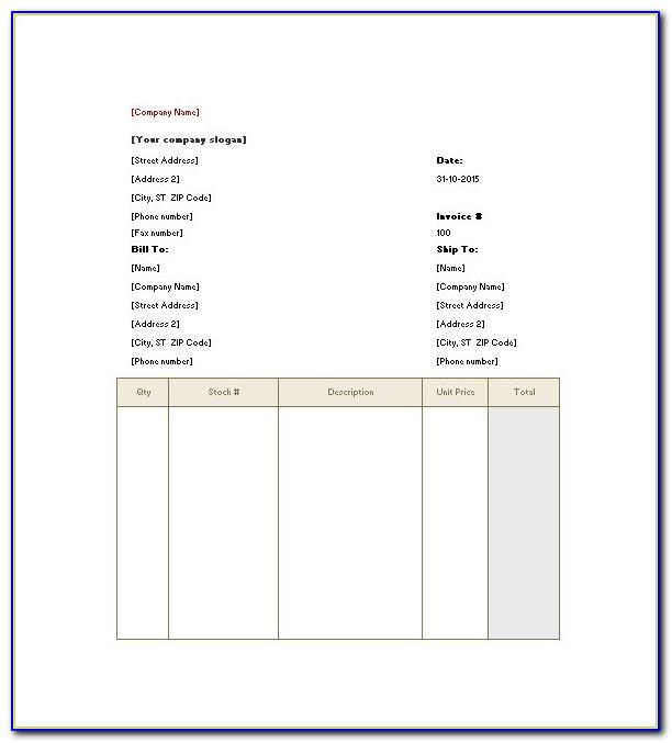 Self Employed Invoice Template Nz