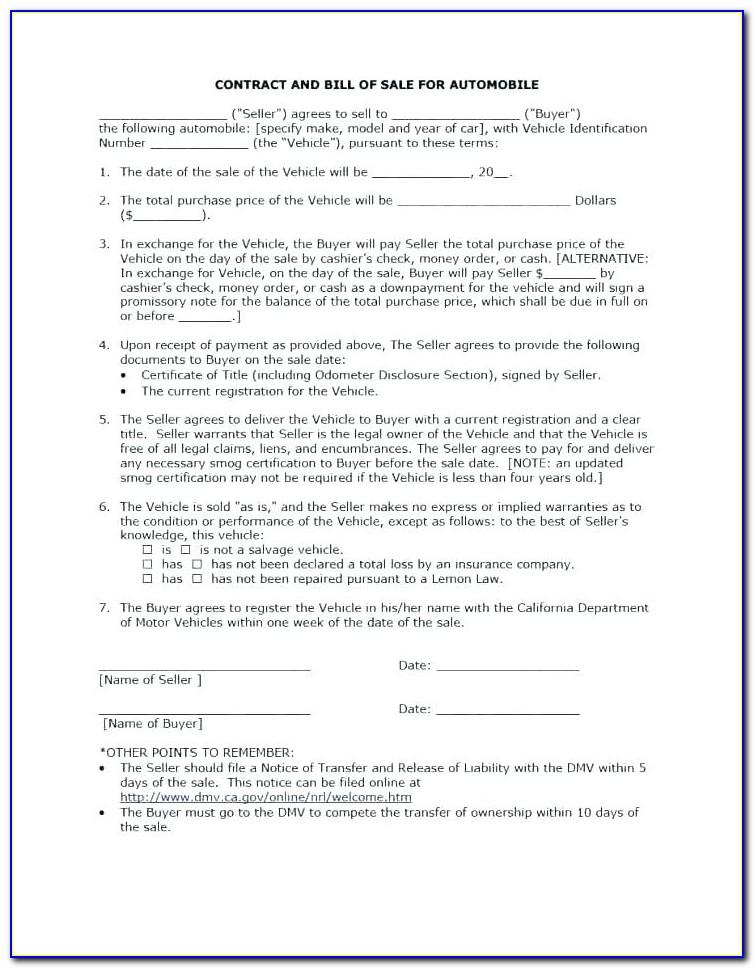 Seller Financing Contract Template