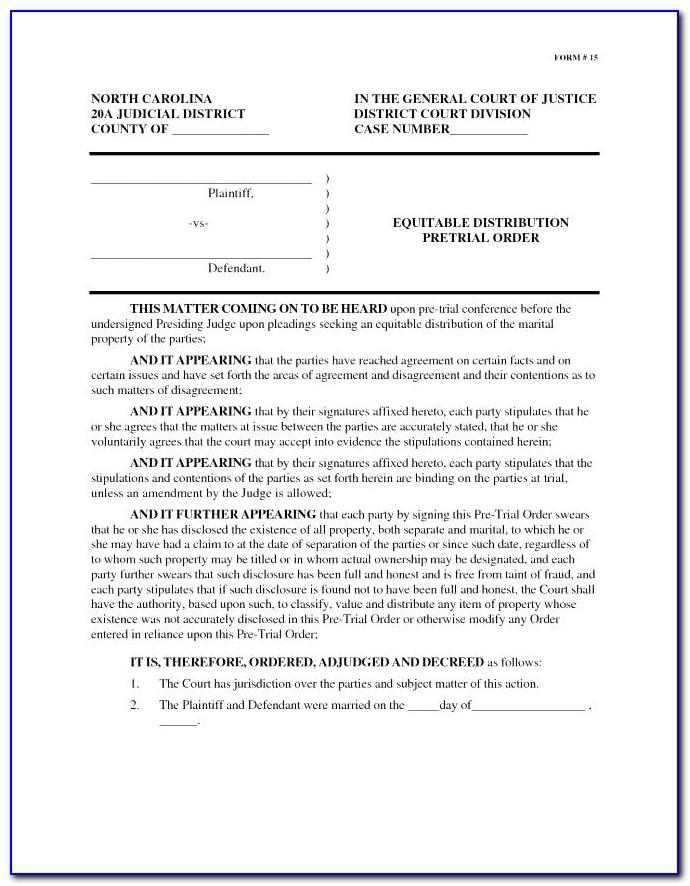Separation Agreement Form Bc