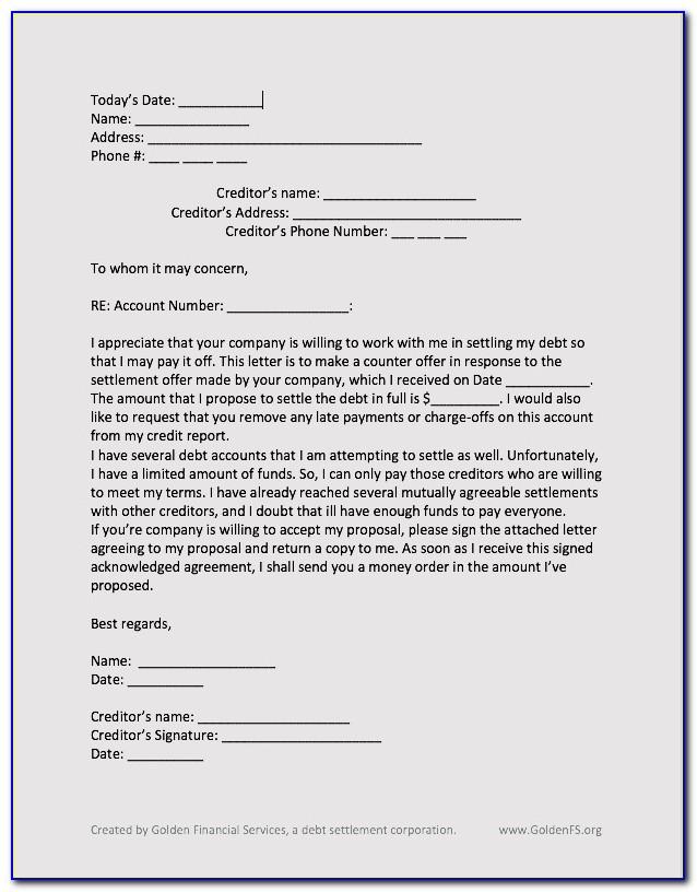 Settlement Proposal Letter Template