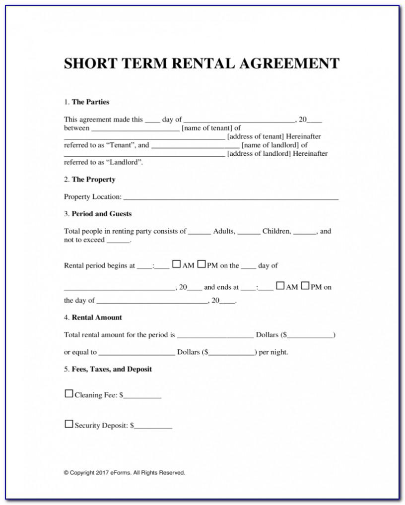 Short Lease Agreement Doc