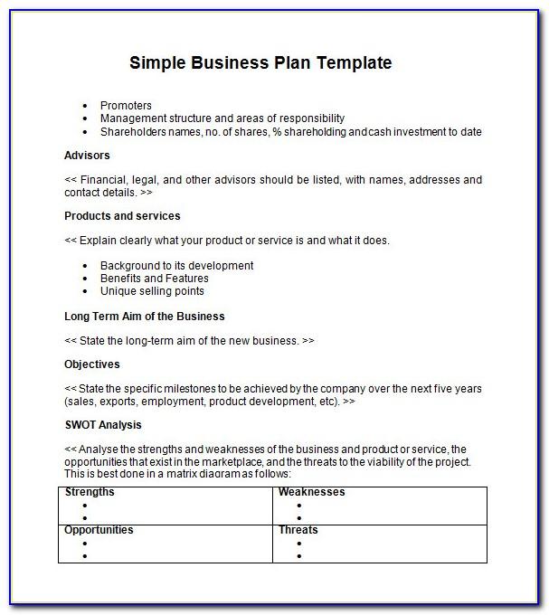 Simple Business Continuity Plan Template Australia