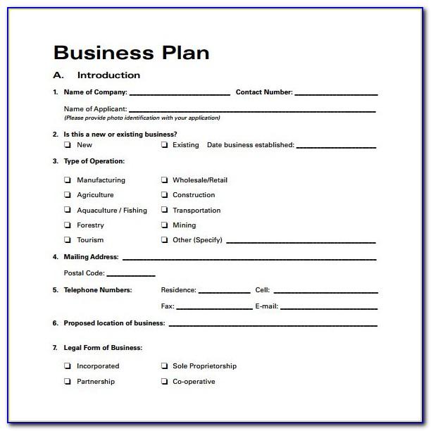 Simple Business Plan Template Word