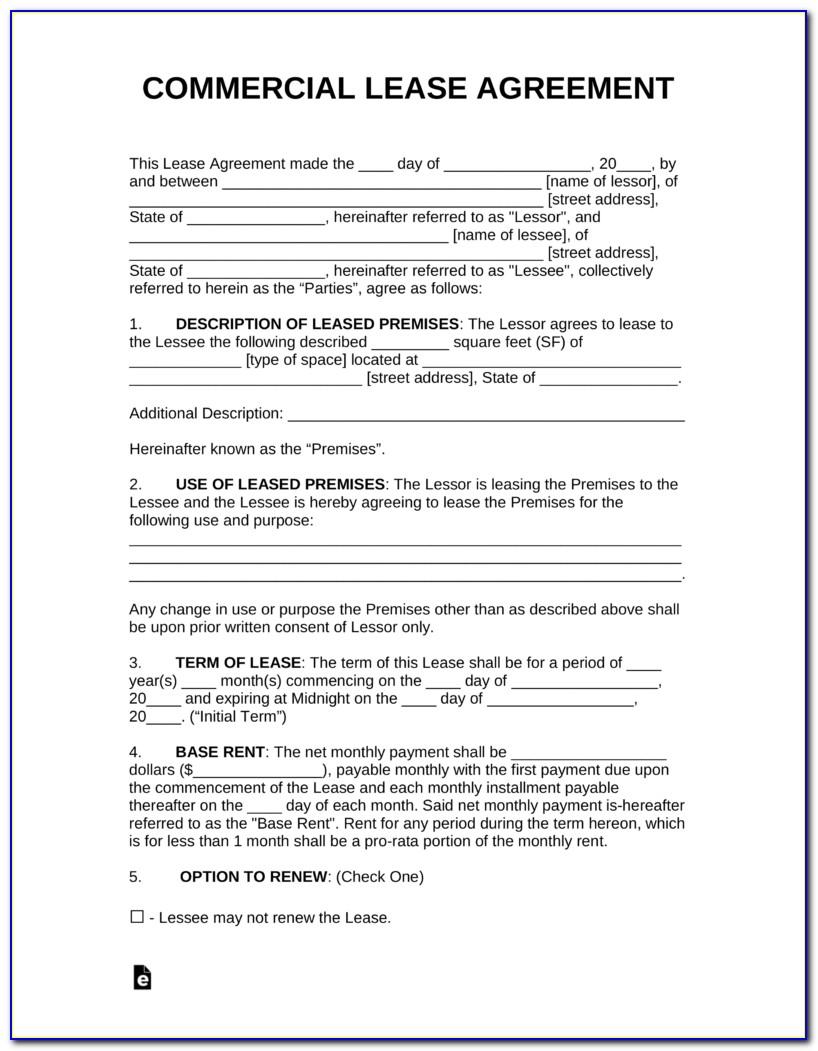Simple Commercial Lease Agreement Template Word Uk