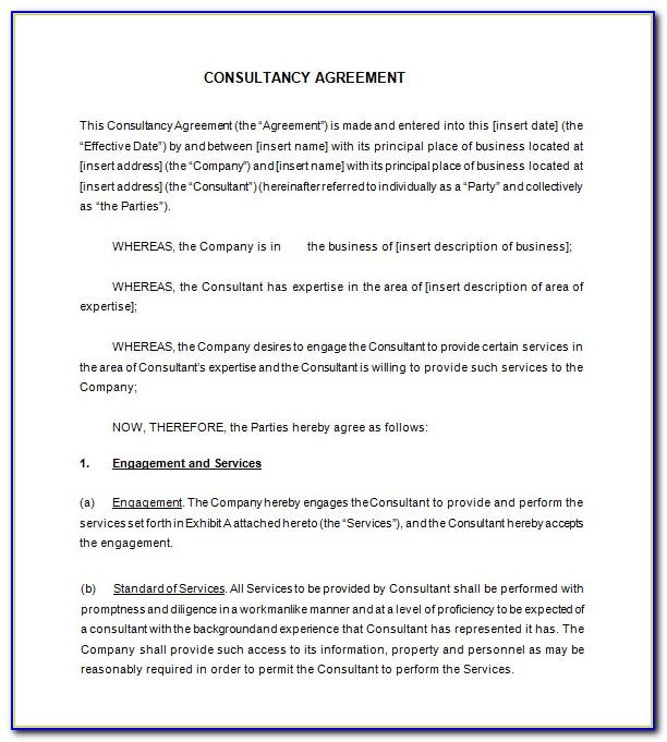 Simple Consulting Agreement Template Australia