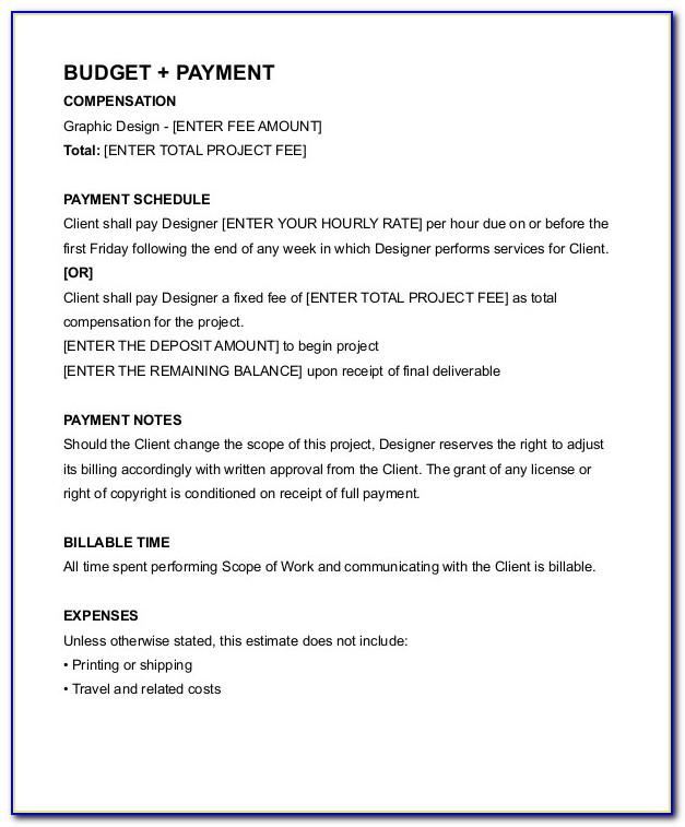 Simple Freelance Graphic Design Contract Template