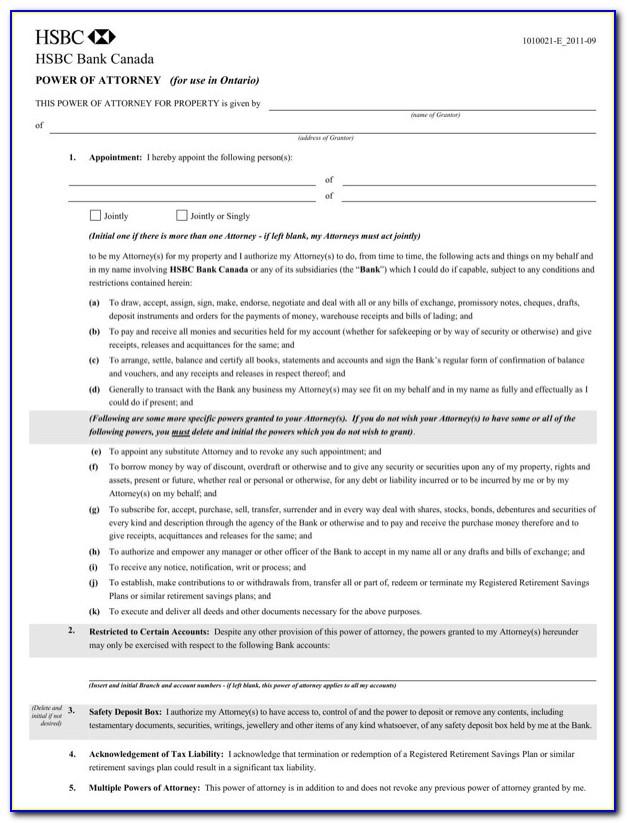 Simple General Power Of Attorney Form Florida